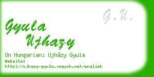 gyula ujhazy business card