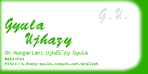 gyula ujhazy business card